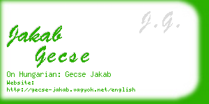jakab gecse business card